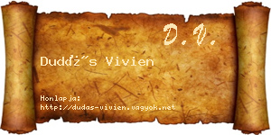 Dudás Vivien névjegykártya